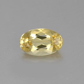 1.00 ct Yellow Golden Beryl Gemstone, Golden Beryl Gem in Oval Facet Shape for Sale.