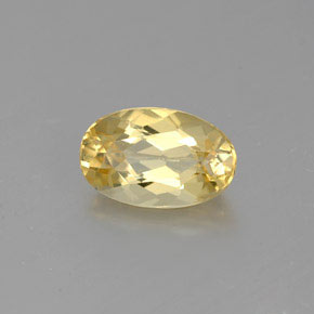 1.00 ct Yellow Golden Beryl Stone, Natural Golden Beryl in Oval Facet Shape for Sale
