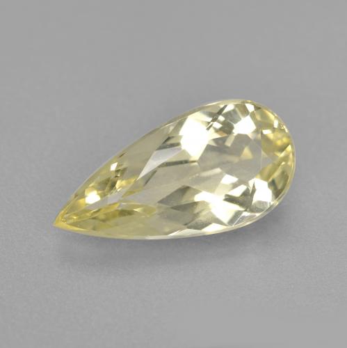 hellgelb Goldener Beryll Edelstein - 1.5ct Birnen Schliff (ID: 362103)