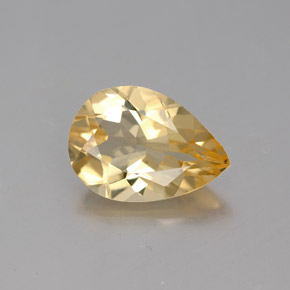 1.75 ct Yellow Golden Beryl Gemstone, Golden Beryl Gem in Pear Facet Shape for Sale.