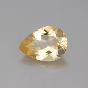 1.75 ct Yellow Golden Beryl Stone, Natural Golden Beryl in Pear Facet Shape for Sale