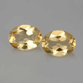 3.18 ctw Yellow Golden Beryl Gemstones, Golden Beryl Gems in Oval Facet Shape for Sale.