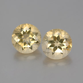 2.71 ct Yellow Golden Beryl Gemstone, Golden Beryl Gem in Round Facet Shape for Sale.