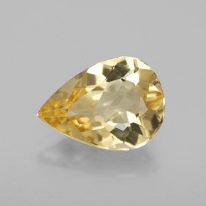 3.00 ct Yellow Golden Beryl Gemstone, Golden Beryl Gem in Pear Facet Shape for Sale.