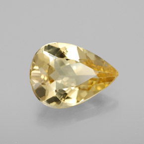 3.00 ct Yellow Golden Beryl Stone, Natural Golden Beryl in Pear Facet Shape for Sale