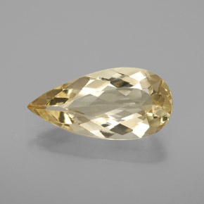 3.15 ct Yellow Golden Beryl Gemstone, Golden Beryl Gem in Pear Facet Shape for Sale.