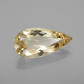 3.15 ct Yellow Golden Beryl Stone, Natural Golden Beryl in Pear Facet Shape for Sale