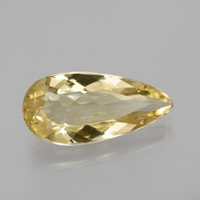 2.66 ct Golden Golden Beryl Stone, Natural Golden Beryl in Pear Facet Shape for Sale