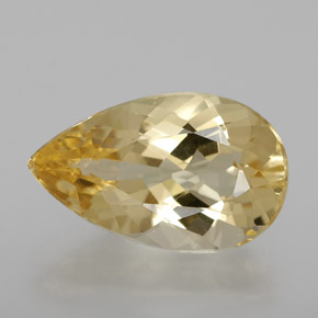 2.98 ct Yellow Golden Beryl Gemstone, Golden Beryl Gem in Pear Facet Shape for Sale.