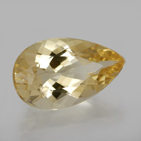 2.98 ct Yellow Golden Beryl Stone, Natural Golden Beryl in Pear Facet Shape for Sale