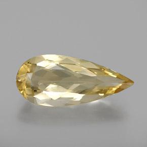 2,57 ct birnenschliff goldener Goldener Beryll aus Madagaskar, Größe 15,9 x 7mm, natürlicher Edelstein, VVS-VS Reinheit, 1 Stück birnenschliff Goldener Beryll, Mohs-Härte von 7,5 - 8 Geeignet für den täglichen Gebrauch im Schmuck , Photo A