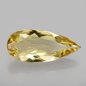 2.39 ct Yellow Golden Beryl Gemstone, Golden Beryl Gem in Pear Facet Shape for Sale.