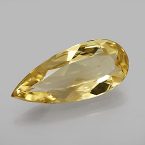 2.39 ct Yellow Golden Beryl Stone, Natural Golden Beryl in Pear Facet Shape for Sale