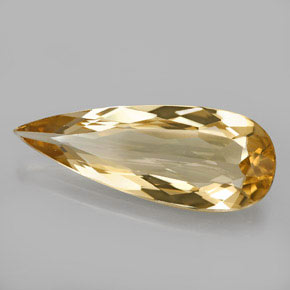 5.06 ct Yellow Golden Beryl Stone, Natural Golden Beryl in Pear Facet Shape for Sale