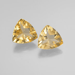 2.65 ct Yellow Golden Beryl Stone, Natural Golden Beryl in Trillion Facet Shape for Sale