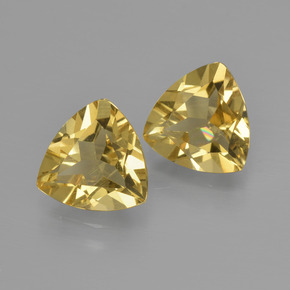 2.82 ct Yellow Golden Beryl Stone, Natural Golden Beryl in Trillion Facet Shape for Sale