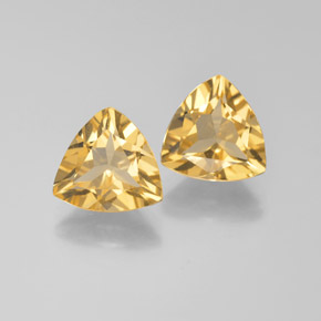 2.80 ct Yellow Golden Beryl Gemstone, Golden Beryl Gem in Trillion Facet Shape for Sale.