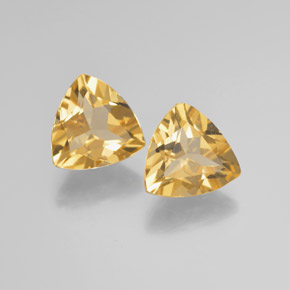 2.80 ct Yellow Golden Beryl Stone, Natural Golden Beryl in Trillion Facet Shape for Sale