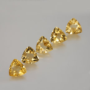 4.58 ct Yellow Golden Beryl Gemstone, Golden Beryl Gem in Trillion Facet Shape for Sale.