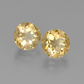 5.55 ct Yellow Golden Beryl Stone, Natural Golden Beryl in Round Facet Shape for Sale