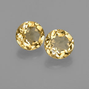 4.85 ct Yellow Golden Beryl Stone, Natural Golden Beryl in Round Facet Shape for Sale