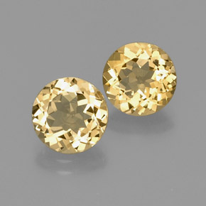 5.71 ct Yellow Golden Beryl Gemstone, Golden Beryl Gem in Round Facet Shape for Sale.
