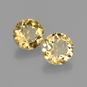 5.71 ct Yellow Golden Beryl Stone, Natural Golden Beryl in Round Facet Shape for Sale