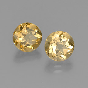 5.61 ct Yellow Golden Beryl Stone, Natural Golden Beryl in Round Facet Shape for Sale