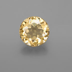 2.34 ct Yellow Golden Beryl Gemstone, Golden Beryl Gem in Round Facet Shape for Sale.