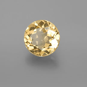 2.34 ct Yellow Golden Beryl Stone, Natural Golden Beryl in Round Facet Shape for Sale