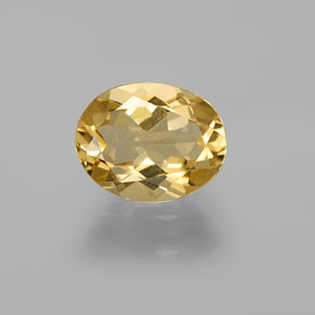 2.03 ct Yellow Golden Beryl Gemstone, Golden Beryl Gem in Oval Facet Shape for Sale.