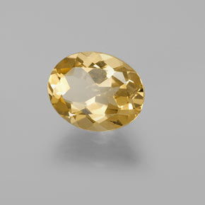 2.03 ct Yellow Golden Beryl Stone, Natural Golden Beryl in Oval Facet Shape for Sale