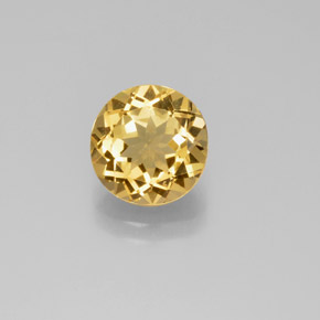 2.88 ct Yellow Golden Beryl Gemstone, Golden Beryl Gem in Round Facet Shape for Sale.