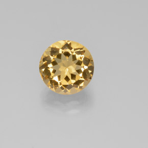 2.85 ct Yellow Golden Beryl Gemstone, Golden Beryl Gem in Round Facet Shape for Sale.