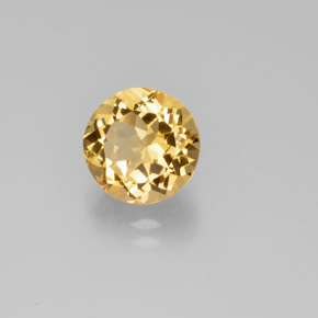 2.85 ct Yellow Golden Beryl Stone, Natural Golden Beryl in Round Facet Shape for Sale