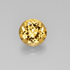 2.85 ct Yellow Golden Beryl Gemstone, Golden Beryl Gem in Round Facet Shape for Sale.
