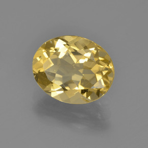 2.58 ct Yellow Golden Beryl Stone, Natural Golden Beryl in Oval Facet Shape for Sale
