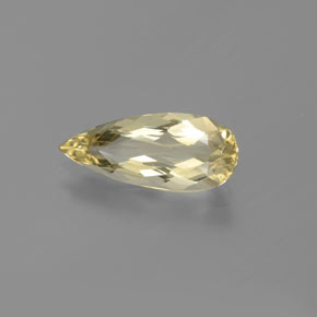 1.58 ct Yellow Golden Beryl Stone, Natural Golden Beryl in Pear Facet Shape for Sale