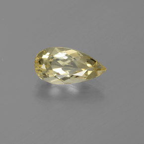 1.70 ct Yellow Golden Beryl Gemstone, Golden Beryl Gem in Pear Facet Shape for Sale.