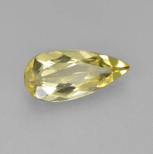 1.86 ct Yellow Golden Beryl Stone, Natural Golden Beryl in Pear Facet Shape for Sale