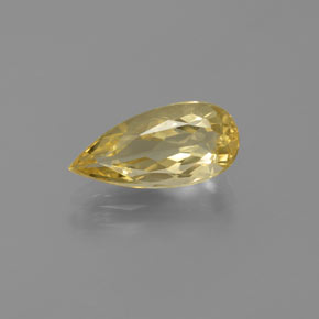 2.12 ct Yellow Golden Beryl Stone, Natural Golden Beryl in Pear Facet Shape for Sale