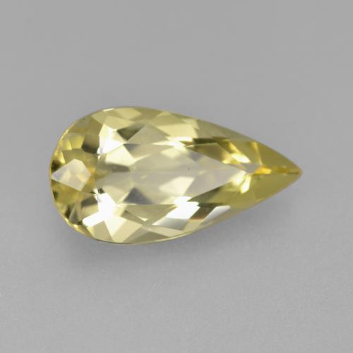 1.94 ct Yellow Golden Beryl Stone, Natural Golden Beryl in Pear Facet Shape for Sale