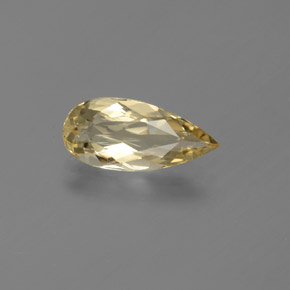 1.51 ct Yellow Golden Beryl Stone, Natural Golden Beryl in Pear Facet Shape for Sale