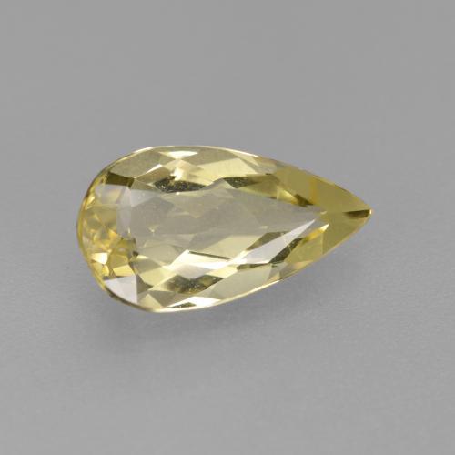 1.32 ct Yellow Golden Beryl Stone, Natural Golden Beryl in Pear Facet Shape for Sale