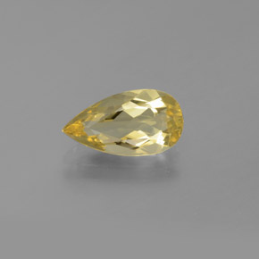 1.52 ct Yellow Golden Beryl Stone, Natural Golden Beryl in Pear Facet Shape for Sale