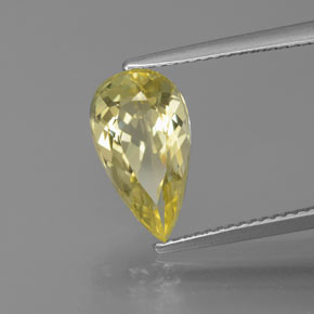 2.44 ct Yellow Golden Beryl Gemstone, Golden Beryl Gem in Pear Facet Shape for Sale.