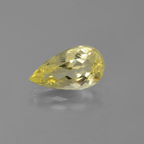 2.44 ct Yellow Golden Beryl Stone, Natural Golden Beryl in Pear Facet Shape for Sale