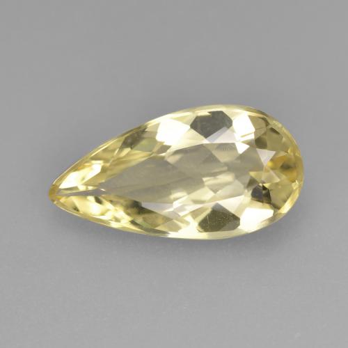 Light Golden-Yellow Golden Beryl Gem - 2.1ct Pear Facet (ID: 372103)
