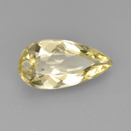 2.07 ct Yellow Golden Beryl Stone, Natural Golden Beryl in Pear Facet Shape for Sale