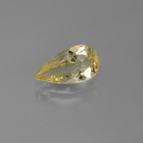 1.65 ct Yellow Golden Beryl Gemstone, Golden Beryl Gem in Pear Facet Shape for Sale.